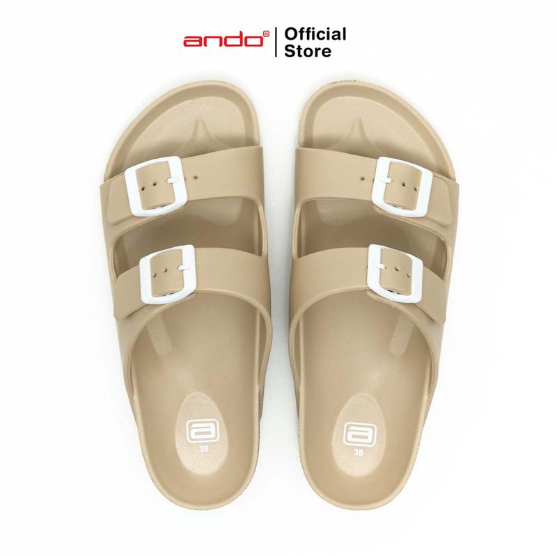 Ando Official Sandal Selop Slip On Ratu Wanita Dewasa - Cream 2