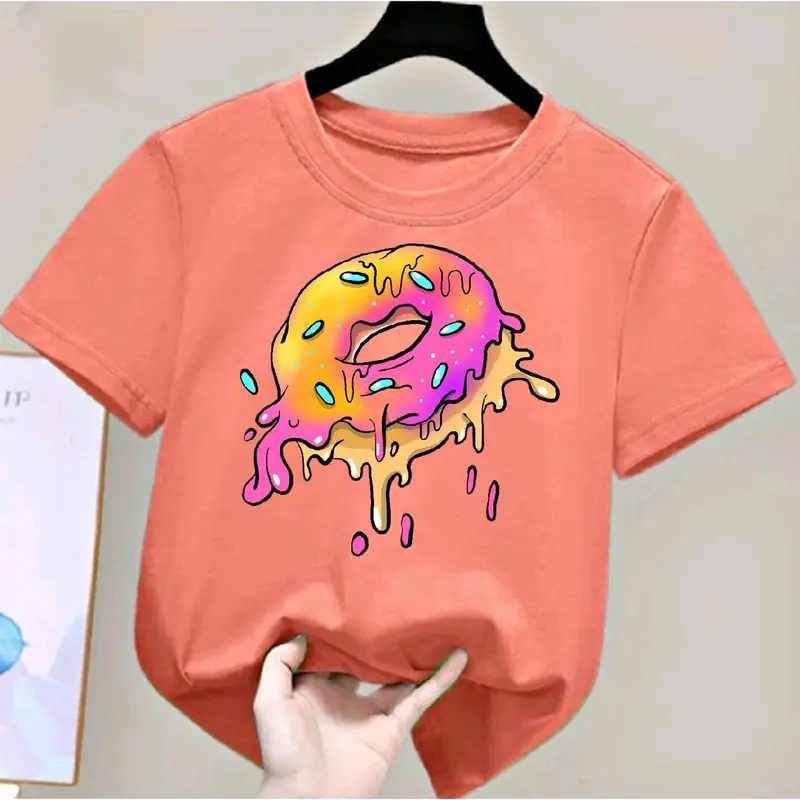 Kaos Anak Donat Kaos Anak Ideal Usia 2-10 Tahun Combed Perempuan Katun Baju Baju Motif Fashion 2