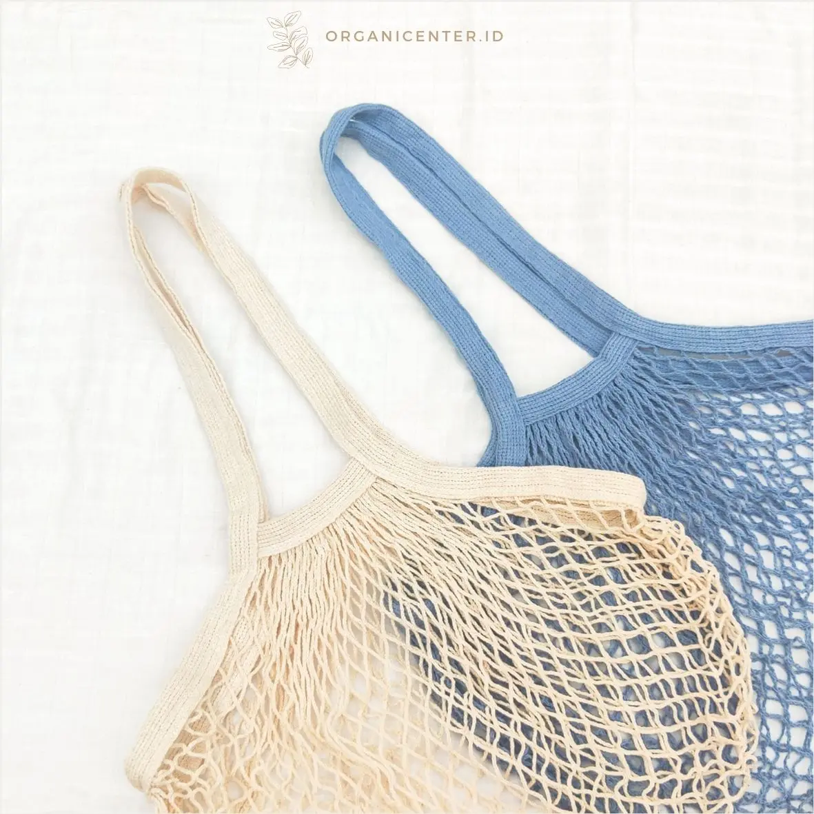 Tas Belanja Jaring Reuseable Net Grocery Bag Katun Cotton Mesh Bag Eco Friendly Kantong Shopping Bag Serba Guna Zero Waste Ramah Lingkungan Pakai Ulang Tas Pantai