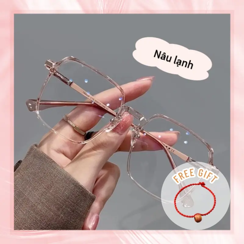 【Dây đỏ miễn phí】Kính chống ánh sáng Xanh Biển dành cho phụ nữ, trẻ em gái, học sinh, kính đi đường chống bụi cho nữ,kính râm đổi màu, gọng lớn, kính mắt siêu nhẹ, thời trang ngọt ngào, phong cách Hàn QuốcNew PTQ