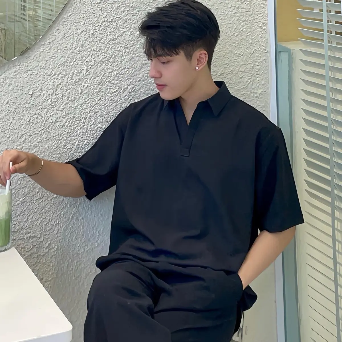 Áo sơ mi tay ngắn, dáng suông, chất liệu lụa ít nhăn [Avis Short Sleeve Shirt]