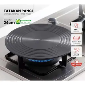 Alas Panci Anti Gosong Tatakan Kompor Konduksi / Plat Wajan 24cm Alas Tatakan Plat Bulat RT