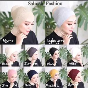 Bandana Ciput Inner Hijab Jilbab Rajut Polos 1 Warna Kualitas Bagus