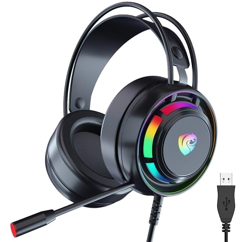 Tai Nghe PSH-300 Led RGB Gaming Headset jack USB 7.1 tiện lợi cho máy tính điện thoại máy tính bảng Nghe Nhạc Cực  Hay