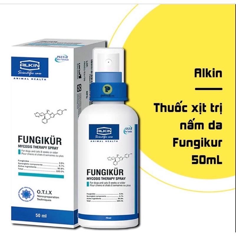 Xịt trị nấm cho chó mèo Alkin Fungikur 50ml