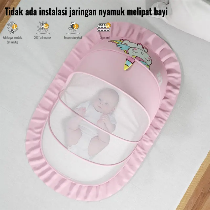Jaringan Nyamuk Tidur Bayi Dengan Melipat Yang Bisa Dikembalikan Dan Melindungi Seluruh Lingkungan 3