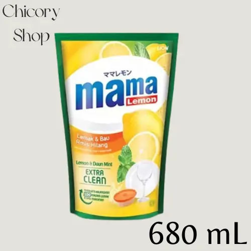 MAMA Lemon Daun Mint Dan Jeruk Nips eceran 430 mL Plastik Cairan Clean