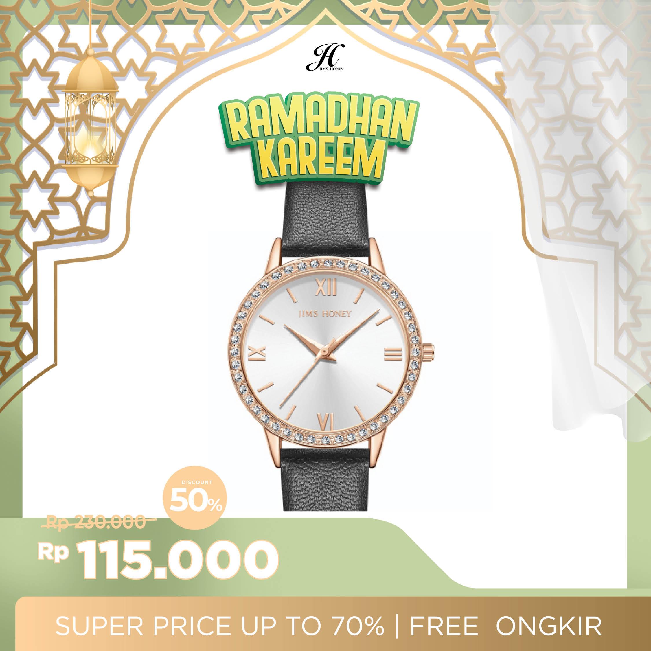 JIMS HONEY JAM TANGAN WANITA JHW 12 (FREE BOX + BATERAI)