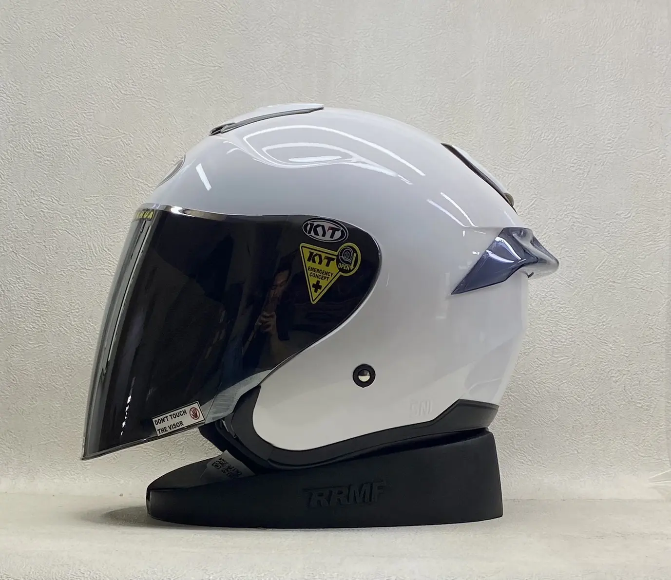 KYT KYOTO Solid White || Visor Iridium - Helm Half Face Single Visor Motorcycle