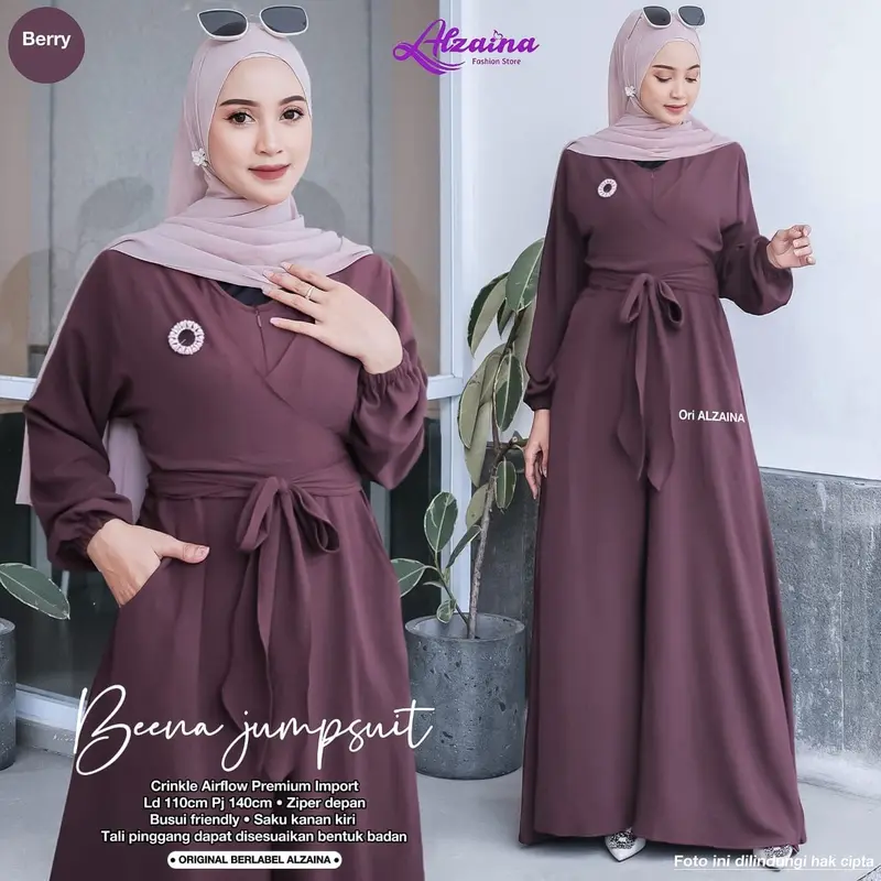 BEENA JUMPSUIT || CRINKLE PREMIUM IMPORT 0