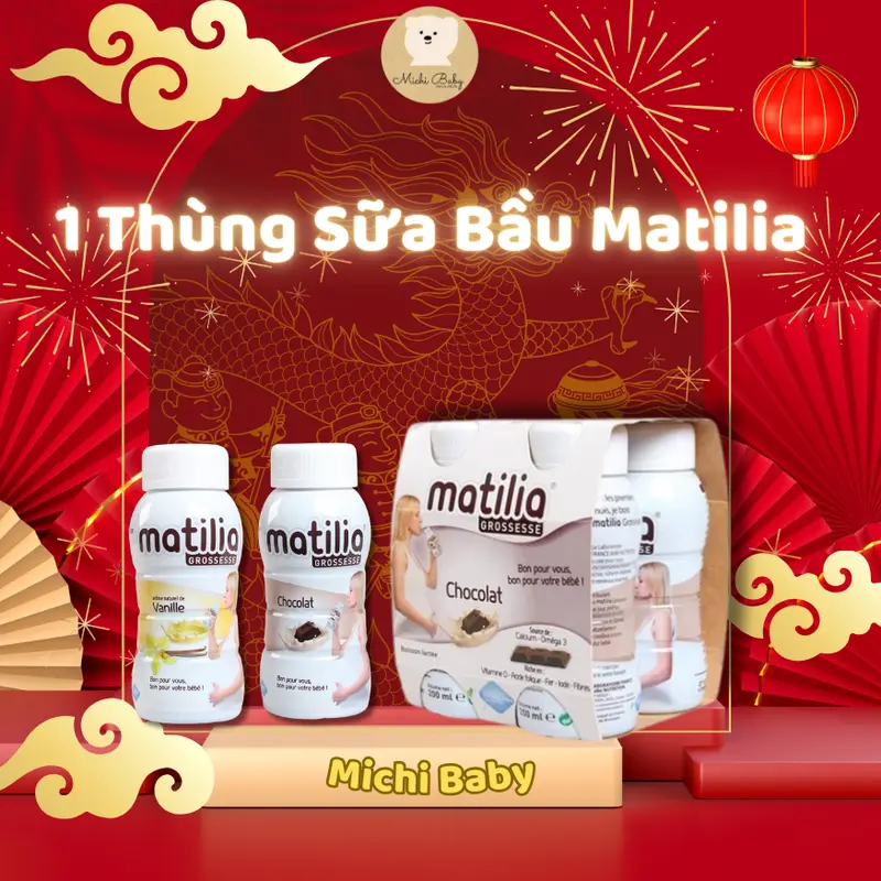 DTT - 1 Thùng 6 Lốc - 24 Lon Sữa bầu matilia Pháp Đủ Vị (4 hộp x200ml) - Michi Baby MC4588 2