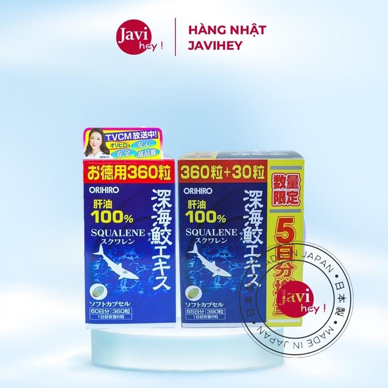 Viên uống Orihiro Shark Squalene 360 viên chiết xuất dầu gan cá mập sụn vi cá mập Nhật Bản