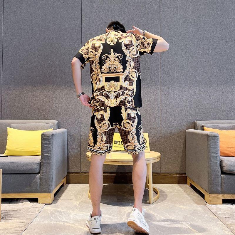 Bộ Đồ Thường Ngày Cho Nam, Thương Hiệu Hợp Xu Hướng Phong Cách Hàn Quốc, ngắn Tay Và Quần Đùi, Thích Hợp Cho Mùa Hè, Hai Mảnh, Phong Cách Thể Thao, Thời Trang, Hợp Xu hướng, Hợp Xu hướng, Phong Cách Mới 3