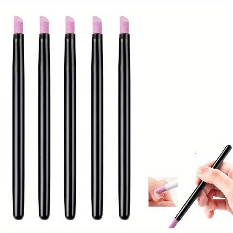 Dũa Móng Tay Thạch Anh & Dán Đệm, Dụng Cụ Làm Móng Tay, 1 / 5 Cái, Để Loại Bỏ Lớp Biểu Bì Và Da Chết, Không Mùi, Thích Hợp Cho Sơn Gel UV, Phụ Kiện Làm Móng Nghệ Thuật 1