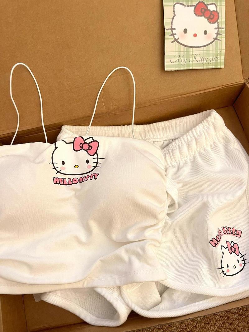 Product Introduction of Đồ Ngủ Có Dây Đeo In Hình, Dễ Thương Và Mới Lạ, Có Đệm Ngực, Thích Hợp Cho Mùa Hè Của Phụ Nữ, Quần Đùi Mới, Đồ Mặc Nhà 5