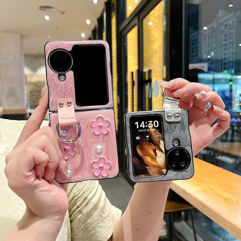 Ốp Điện Thoại Hoa Họa Tiết 3D, Dành Cho OPPO Find N3 Flip Và Find N2 Flip, Ốp Chống Mất, Tương Thích Với OPPO Find N2 Flip