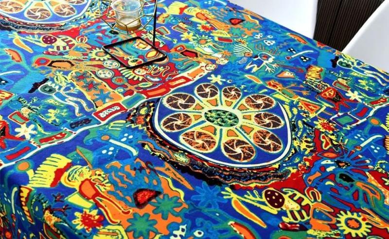 Product Introduction of Printed Bohemian Ethnic Fabric Cotton Linen By Meters for Dress Skirt Tablecloth Diy Sewing Vintage Cloth Breathable Soft Flower 18