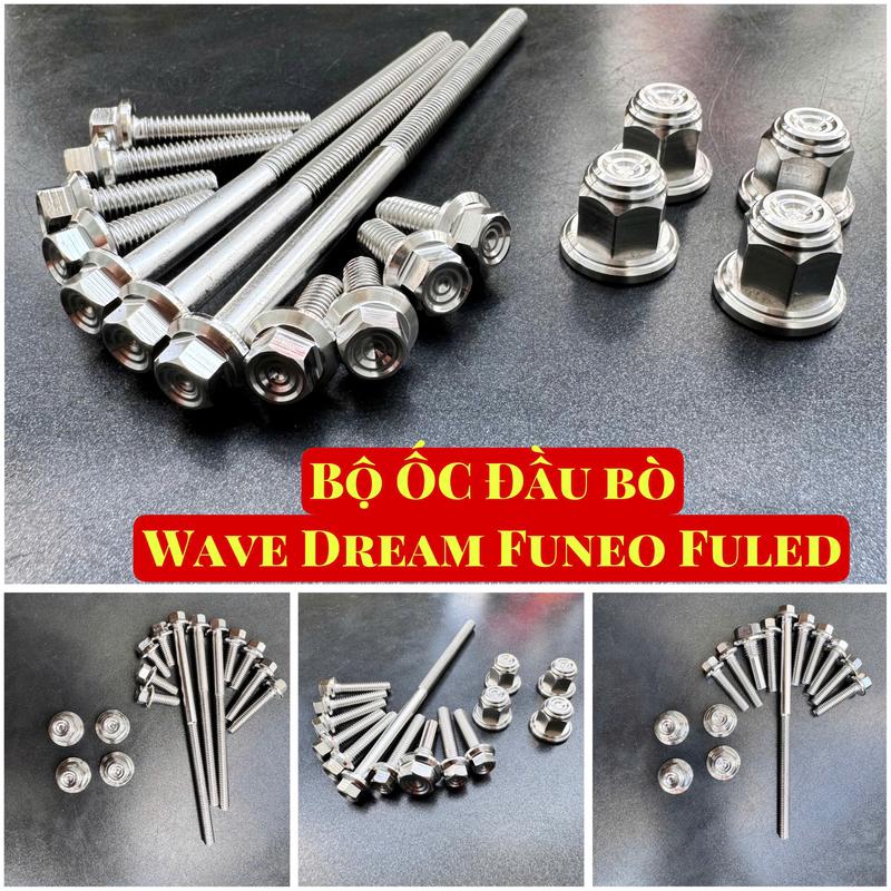 Ốc Đầu Bò Inox 304 V2-V3 Classic Wave/Dream/FuNeo/Fuled - Phụ Kiện - Phụ Tùng  [ LƯU Ý XE Wave Dream TQ Đi TÁN 6Li ghi Chú Cho Shop ] Phụ Tùng Phụ Kiện xemay