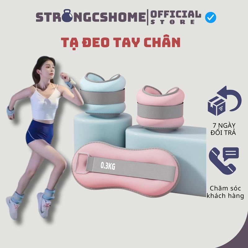 Tạ đeo tay (2 cái) - Tạ đeo chân chạy bộ tập gym yoga chất liệu bột sắt mịn 0,6kg 1kg 1,5kg 2kg 3kg 4kg Tập Cơ Tay