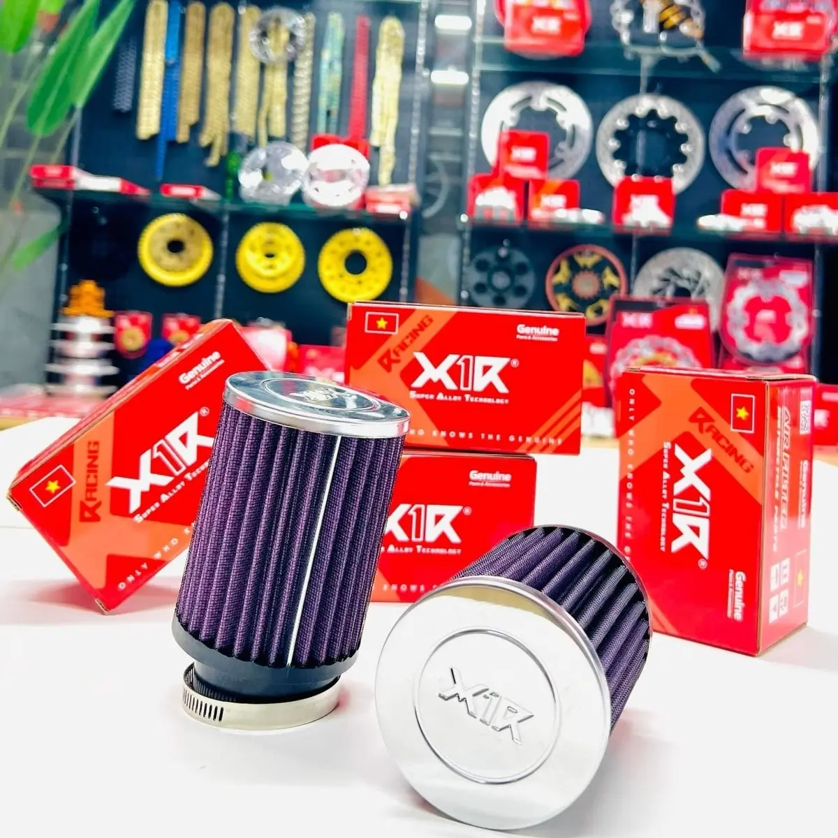 Lọc gió trụ x1r - lưới thép - cải thiện lọc gió xe máy Phụ Tùng ( Tẩm sẵn dầu)