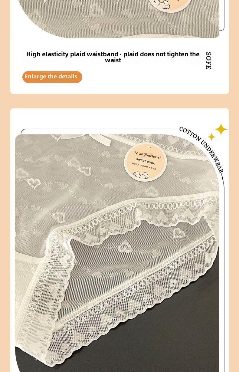 Product Introduction of Low Waist 7A Antibacterial Breathable Soft-lace underwear 10