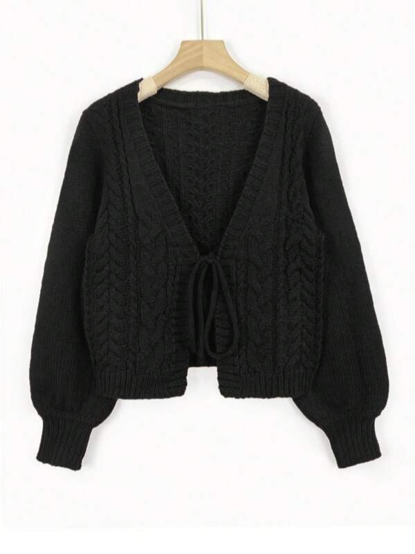 Asymmetric Neck Snap Front Plain Cardigans Asymmetric Neck Snap Front Plain Cardigans