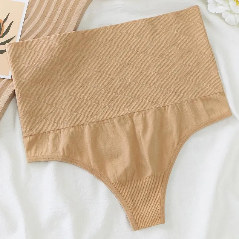 Cotton Sexy mid-rise tummy tuck lift pants seamless beauty body lift buttocks open hip high waisted pants briefs thong panties