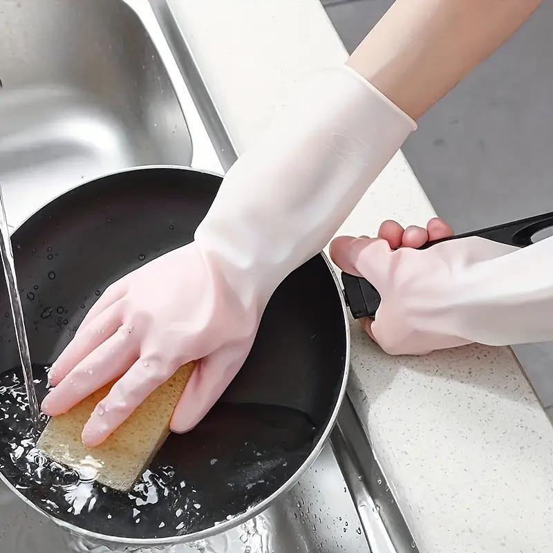 Random Color Household Cleaning Gloves (3 Pairs), Waterproof Kitchen Dishwashing Gloves, Non-slip Housework Gloves, Durable Laundry Washing Gloves, Household Cleaning Supplies, Kitchen Accessories 6