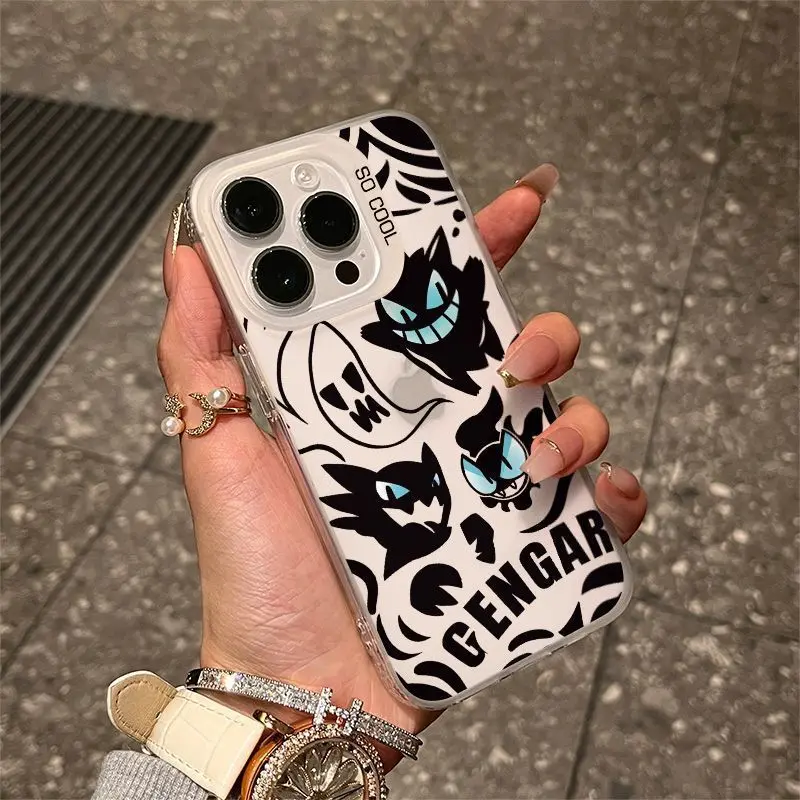 Ốp Lưng iPhone Gengar, Màu Đen, Tương Thích Với iPhone 15 / 14 / 13, Ốp Lưng, Tương Thích Với iPhone 15 Pro, Lì, Bảo Vệ Toàn Cạnh, Chống Sốc, Tương Thích Với iPhone 14 Pro Max, 11 / 12 7