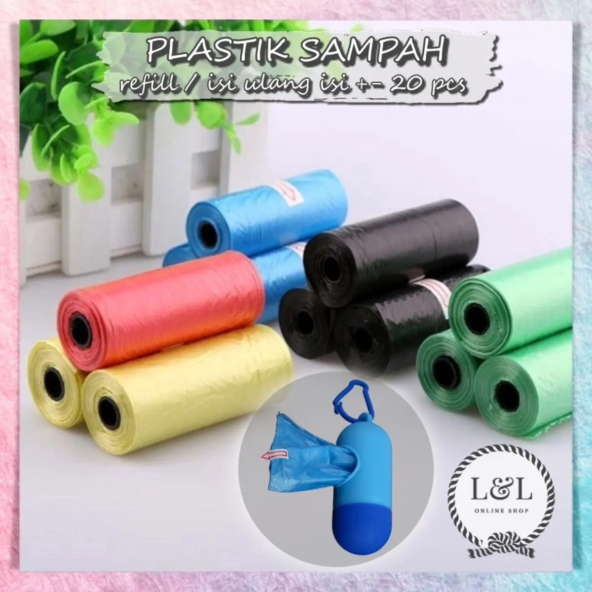 Refill Isi Ulang Kantong Plastik Sampah Popok Diapers Kotoran Hewan Plastik Serbaguna Kecil