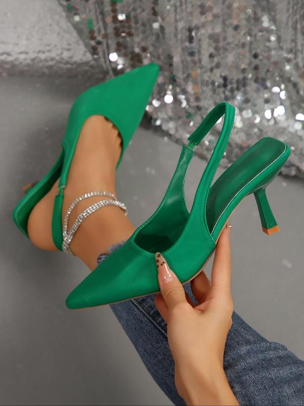 Women's Elegant Solid Color Comfortable  High Heel Sandals, Fashionable Pointed Toe Sandals for Party, Daily Clothing Decor for Women & Girls, Walking Shoes 1