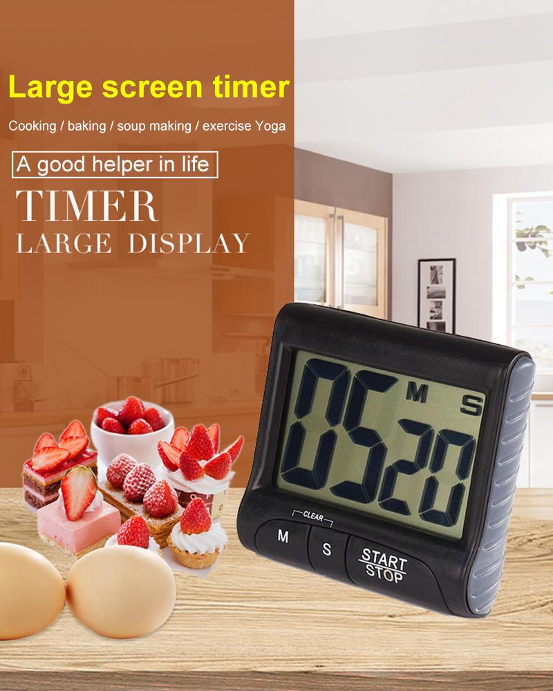 Product Introduction of Large Screen Display Electronic Timer Kitchen Cooking Reminder Alarm Clock with Magnetic Stand 16
