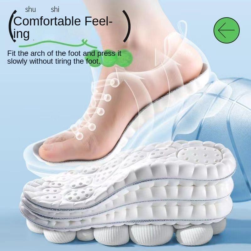 Product Introduction of Insole Thickened Feeling of Walking on Shit Soft Bottom Long Standing Not Tired Men and Women Deodorant and Breathable Sweat-Absorbent High Elastic 1