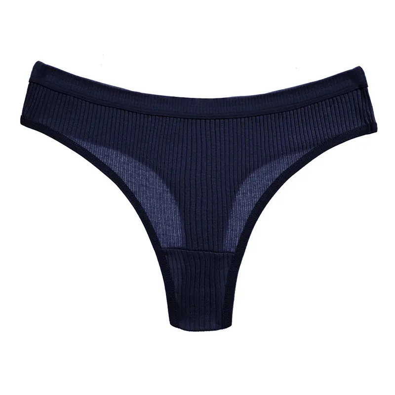 Women's 7 Pieces Solid Color Low Waist T-Back, Fitted Casual Brief Panties Suit, Women's Underwear, Women's  Underwear,, Cotton European and American Sexy Low Waist Women's  Breathable Underwear Simple Women's 7