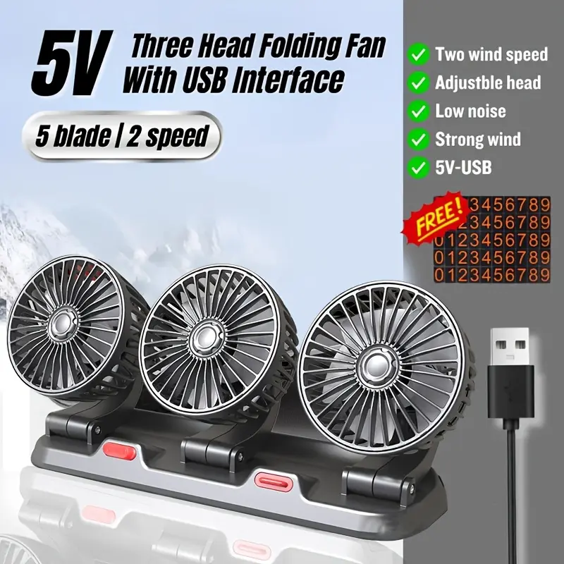 Electronic Fan, USB Interface, Train Fan, 5V Voltage 15W Power, Two ...
