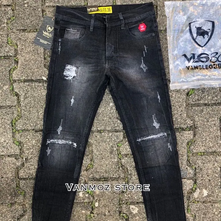 Celana panjang jeans sobek sobek terbaru/celana panjang jeans street/celana panjang jeans skiny