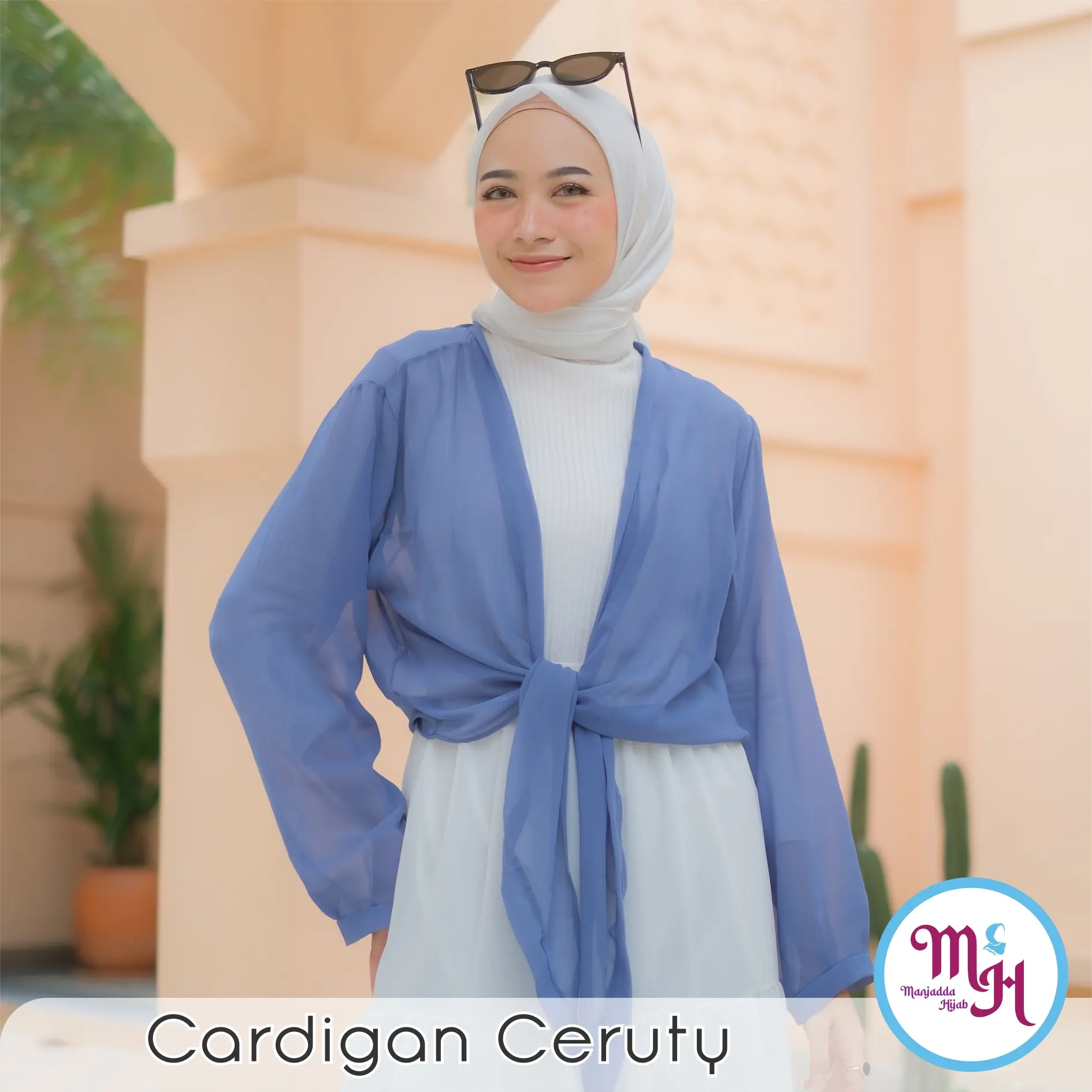 Cardigan Wanita Outer Panjang Polos Simple Elegan Loose Fit Adem Nyaman Casual Daily