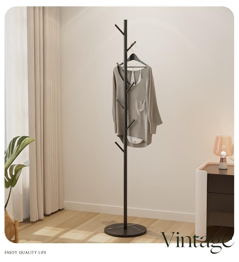 Product Introduction of Home Entryway Floor-standing Coat Rack Modern Simple Clothes Rack Space-saving Artifact Rock Slab Metal Storage Rack 18