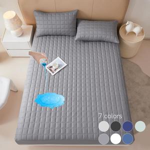 Waterproof Mattress Cover Set, 1 Count Soft Comfortable Breathable Mattress Protector & 1/2 Counts Pillowcase without Filler, Bedding Supplies for Home Bedroom