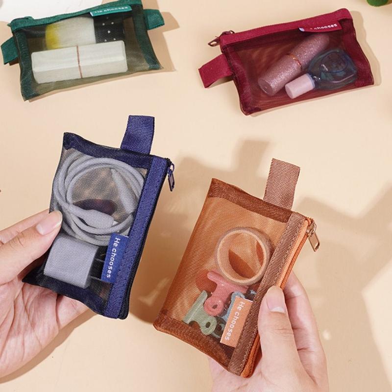 Product Introduction of ví đựng tiền Xu Lưới Cầm Tay Dung Tích Lớn, Trong Suốt, Túi Son Môi, Màu Trơn Đa Chức Năng, Túi Đựng Mỹ Phẩm 10