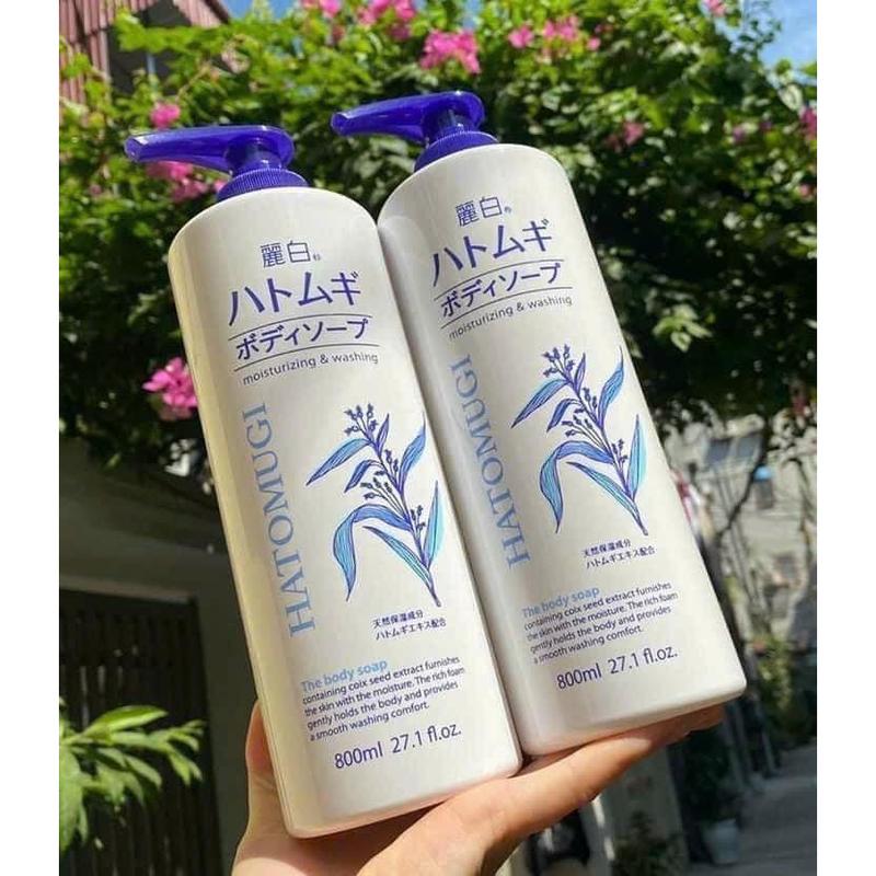 Sữa tắm Hatomugi Moisturizing Washing dưỡng ẩm trắng da Nhật Bản chai 800ml 5