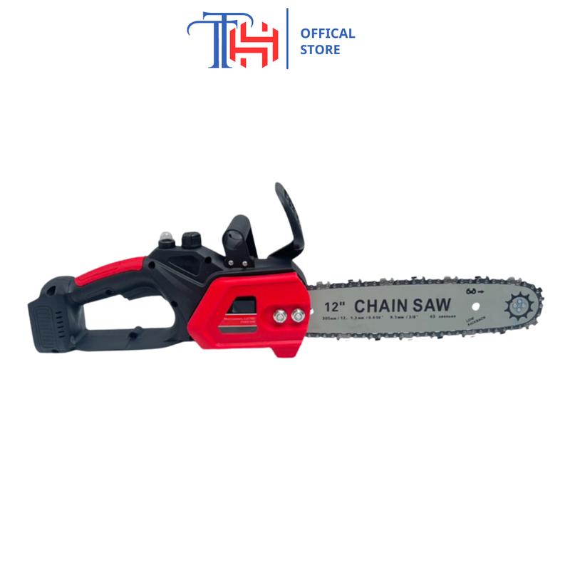 Thân Máy Cưa Xích Pin Không Chổi Than Lam Xích 12inch Công Suất Lớn Dùng Pin Phổ Thông 4cm