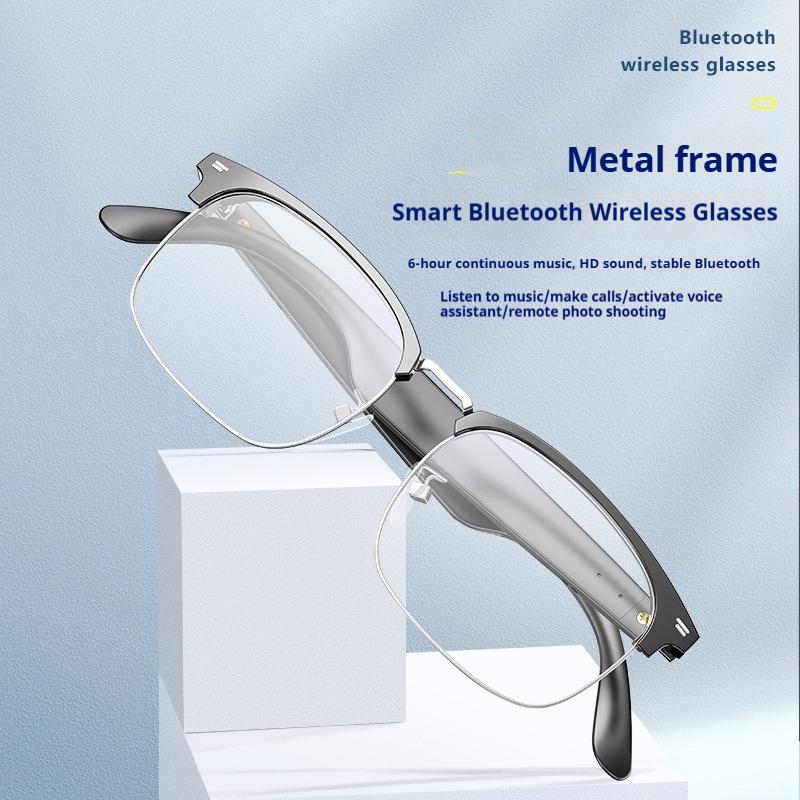 YJ005F AI Smart Translation Glasses, Blue - Light Blocking & Metal Frame, Real - Time 150 Languages Translation, Multi - Scene - Image 4