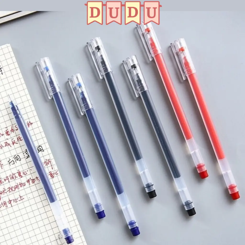 Bút gel ngòi 0.5mm mực xanh đen đỏ viết mượt không tắc mực