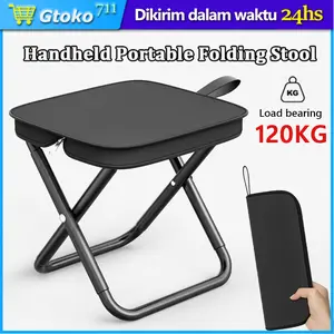 Kursi Lipat Outdoor Bangku Lipat Portable Beban Berat 120kg Kursi Mancing Lipat / Kursi Lipat Portable untuk Camping, Outdoor, dan Penggunaan di Dalam Ruangan / Kursi Lipat Penuh Upgrade Kursi Lipat Kecil Dan Portable Bangku Lipat Beban 120kg