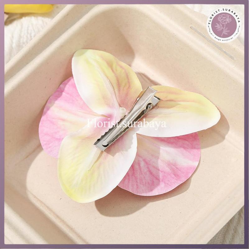 [COD] Jepitan Bunga Anggrek Premium Orchid Hair Clip Jepitan Rambut Bunga Anggrek Duckbill 7