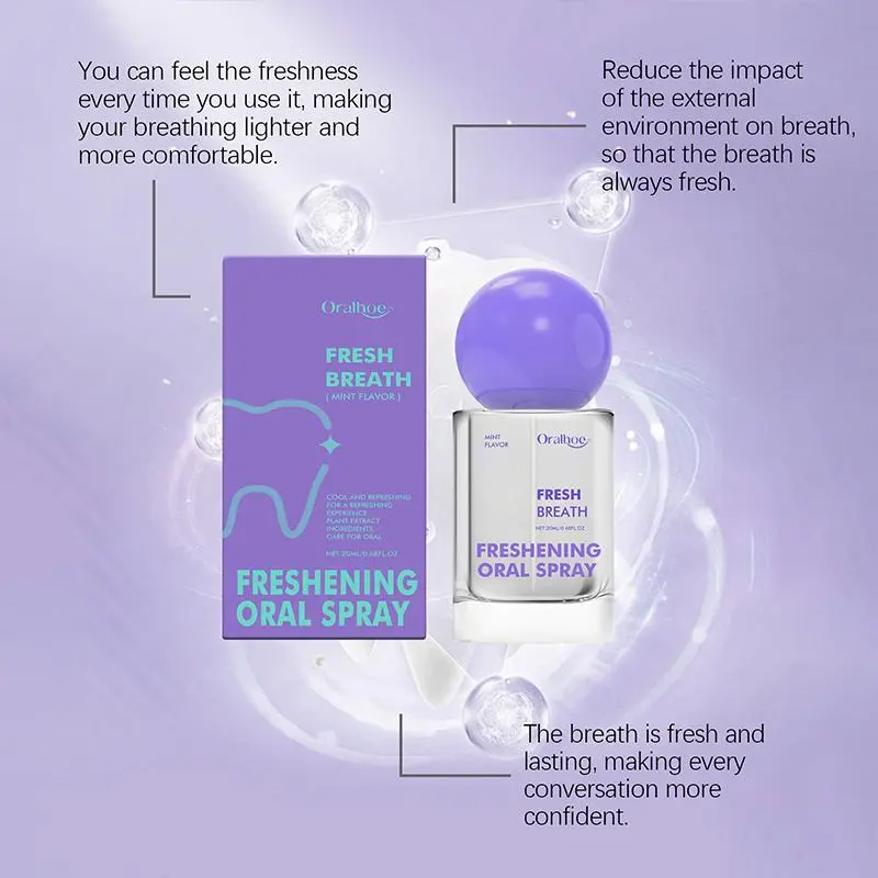 Portable Oral Spray, Freshening Breath Spray, Oral Care Spray for Men & Women, Daily Oral Care Product 5
