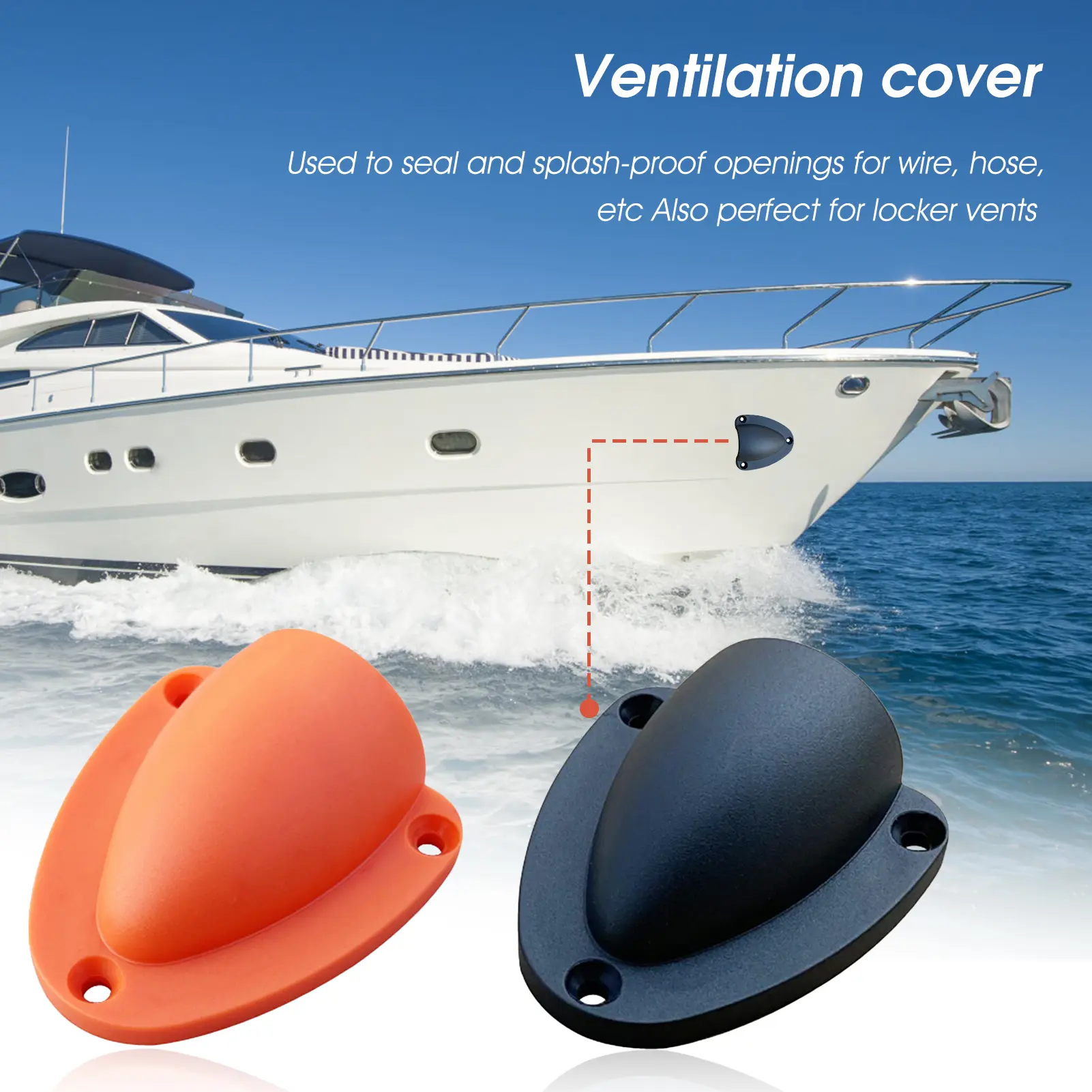 Vỏ sò thuyền Nylon, Chống tia cực tím, Đa Năng, Nắp thông gió cáp chống biến dạng, Thích hợp cho thuyền