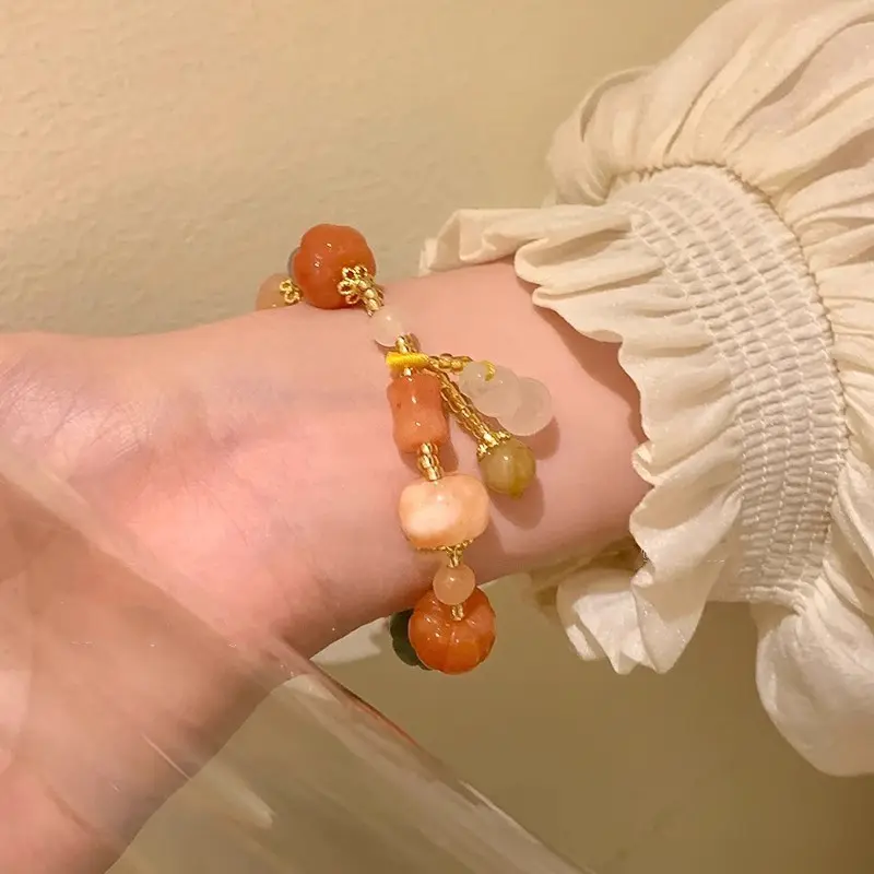 Gelang Manik-manik Labu Cina Baru Gaya Kuno Labu Ashi Desain Ornamen Tangan Untuk Gelang Wanita 7