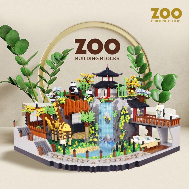 Product Introduction of Zoo Building Blocks (1 Box), Creative Zoo Design Building Blocks, Micro Building Blocks Set, Birthday Gift for Boys & Girls 8